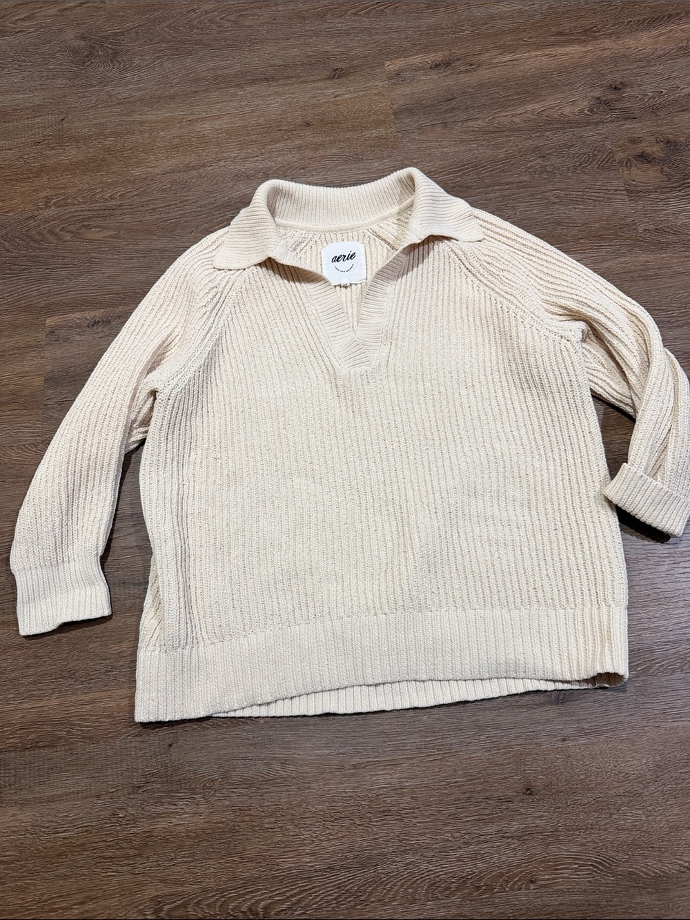 Aerie Sugar Rush Chenille Sweater - Cake Batter - Size Small - Picture 3 of 7